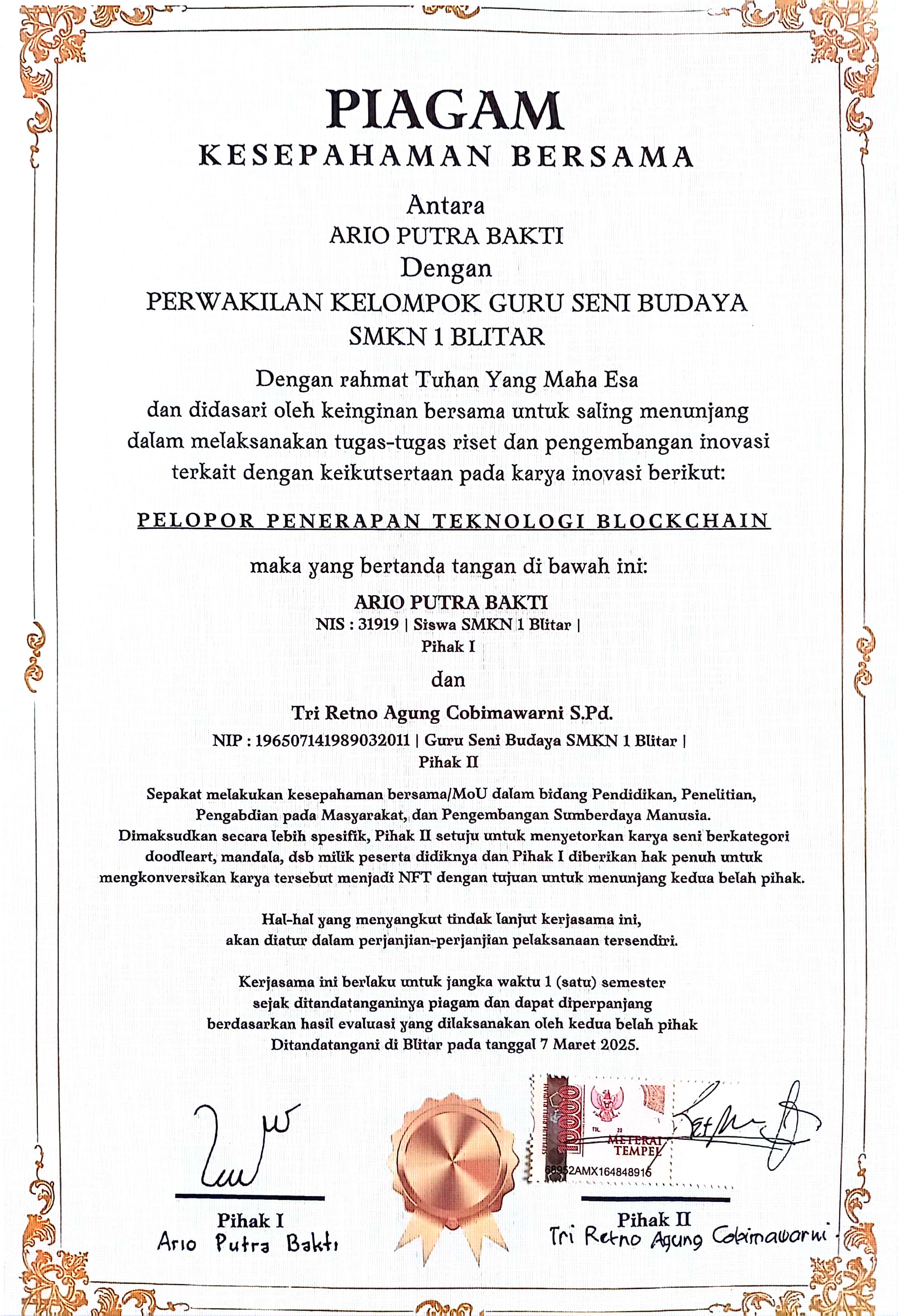 foto dokumen kerjasama ke 6